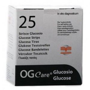 STRISCE MISURAZIONE GLICEMIA OGCARE 25 PEZZI - FarmaLucia