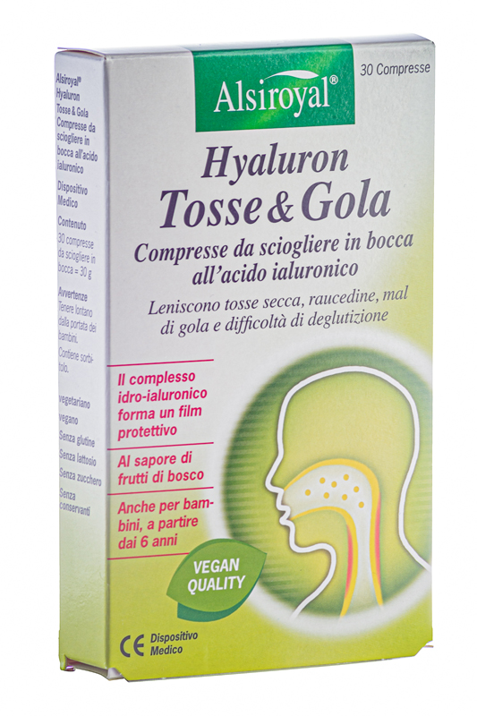 HYALURON TOSSE & GOLA 30 COMPRESSE N - FarmaLucia