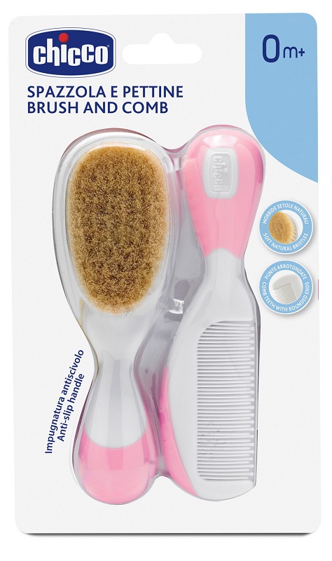 CHICCO SPAZZOLA + PETTINE ROSA - FarmaLucia