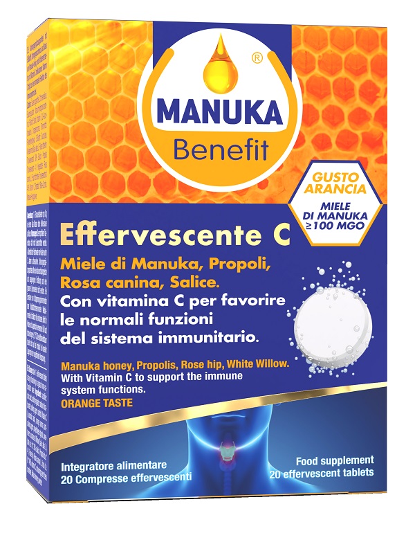 MANUKA BENEFIT EFFERVESCENTE C 20 COMPRESSE - FarmaLucia