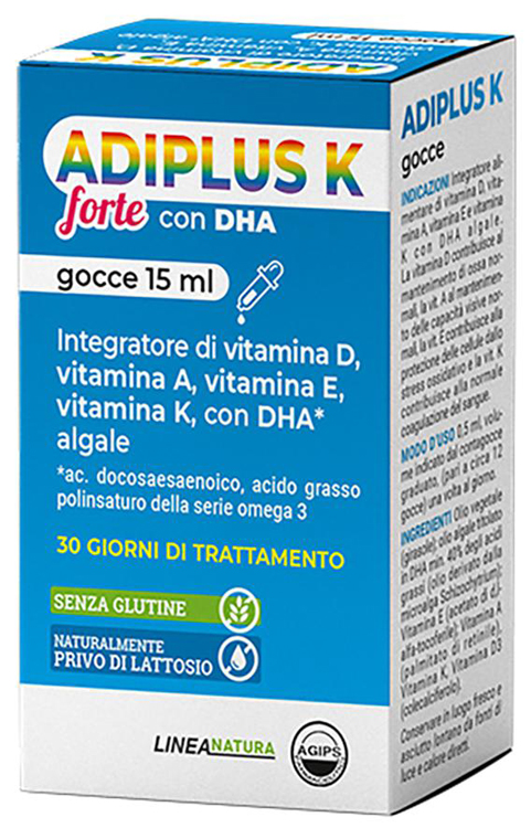 ADIPLUS K FORTE CON DHA GOCCE FLACONCINO 15 ML - FarmaLucia