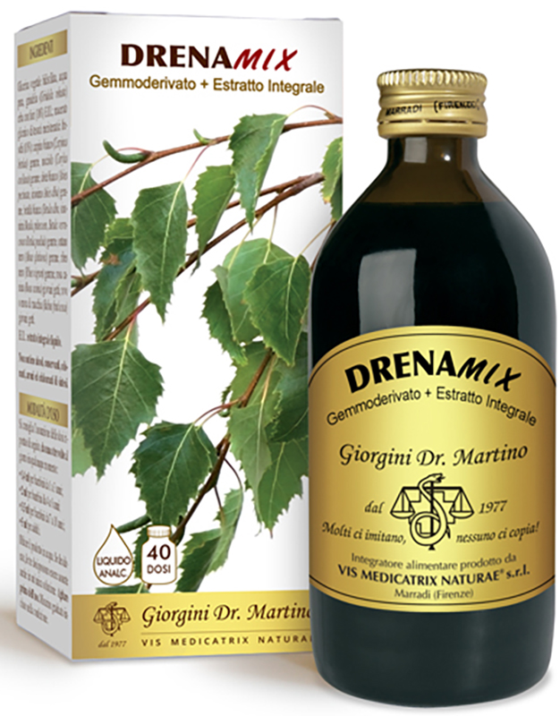 DRENAMIX GEMMODERIVATO + ESTRATTO INTEGRALE SENZA ALCOOL 200 ML 40 DOSI - FarmaLucia