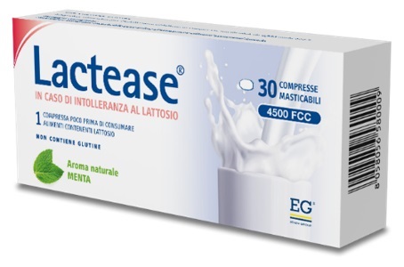 LACTEASE 4500 FCC AROMA MENTA 30 COMPRESSE MASTICABILI - FarmaLucia