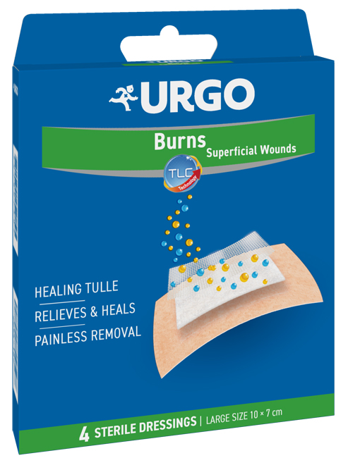 URGO CEROTTO PER USTIONI E FERITE 100X70 MM 4 PEZZI - FarmaLucia