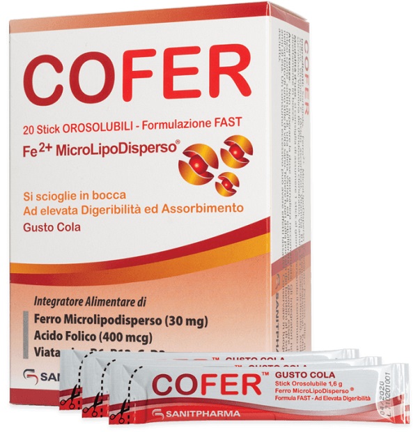 COFER 20 STICK OROSOLUBILI DA 1,6 G GUSTO COLA - FarmaLucia