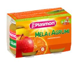 PLASMON OMOGENEIZZATO MELA AGRUMI 2 X 104 G - FarmaLucia