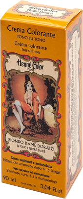 HENNE NUANCE BIONDO RAME DORATO CREMA HENNE COLOR CREMA COLORANTE PRONTA ALL'USO - FarmaLucia