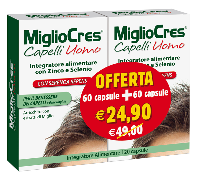 MIGLIOCRES UOMO 60+60 CAPSULE PROMO - FarmaLucia