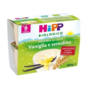 HIPP BIO HIPP BIO MERENDA AL LATTE VANIGLIA SEMOLINO 4X100 G - FarmaLucia