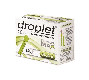 LANCETTE PUNGIDITO DROPLET COMFORT MAX GAUGE 33 25 PEZZI - FarmaLucia