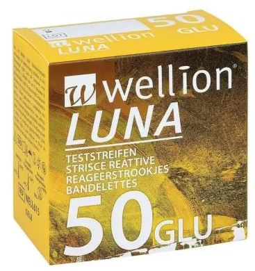 WELLION LUNA 50 STRIPS STRISCE PER MISURAZIONE GLICEMIA - FarmaLucia
