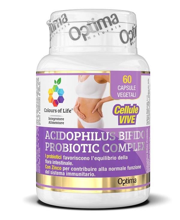 COLOURS OF LIFE ACIDOPHILUS BIFIDO COMPLEX 60 CAPSULE VEGETALI 500 MG - FarmaLucia