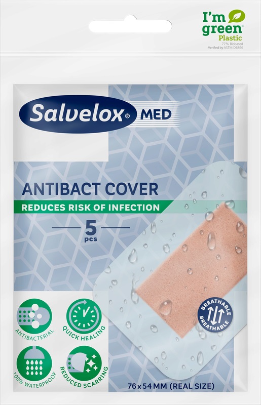 CEROTTO SALVELOX MED ANTIBACT COVER 76X54MM 5 PEZZI - FarmaLucia