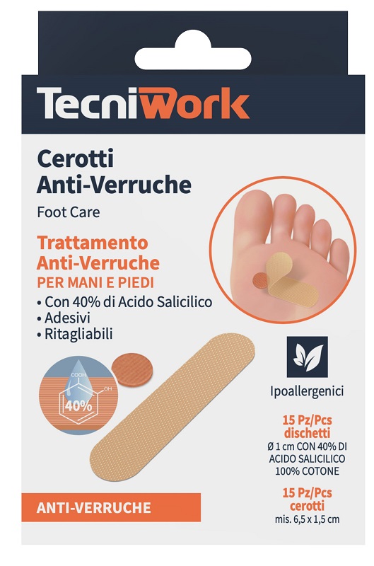 CEROTTO ANTI VERRUCHE PIEDI 15 + 15 PEZZI - FarmaLucia