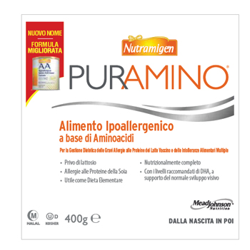 NUTRAMIGEN PURAMINO BARATTOLO 400 G - FarmaLucia