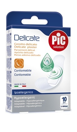 CEROTTO PIC DELICATE 25X72 MM ANTIBATTERICO 10 PEZZI - FarmaLucia