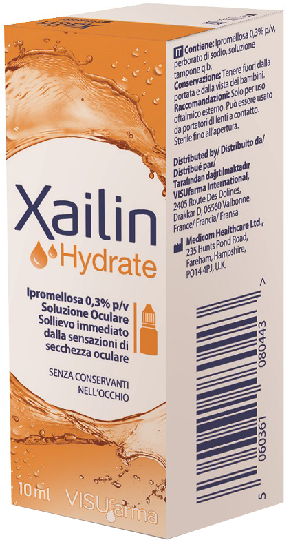 XAILIN HYDRATE GOCCE OCULARI IPROMELLOSA 0,3% FLACONE MULTIDOSE 10 ML - FarmaLucia