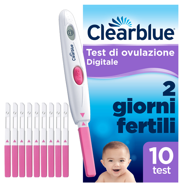 TEST DI OVULAZIONE CLEARBLUE DIGITALE 10 PEZZI - FarmaLucia