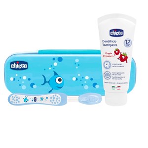 CHICCO SET DENTALE AZZURRO CON FLUORO - FarmaLucia