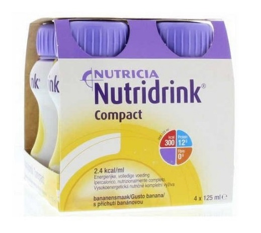 NUTRICIA NUTRIDRINK COMPACT GUSTO BANANA 4 BOTTIGLIE DA 125 ML - FarmaLucia