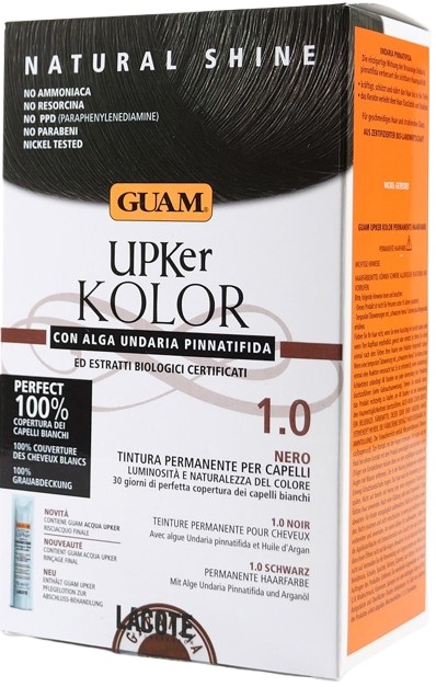 GUAM UPKER KOLOR TINTA CAPELLI 1,0 NERO CON ALGA UNDARIA PINNATIFIDA - FarmaLucia