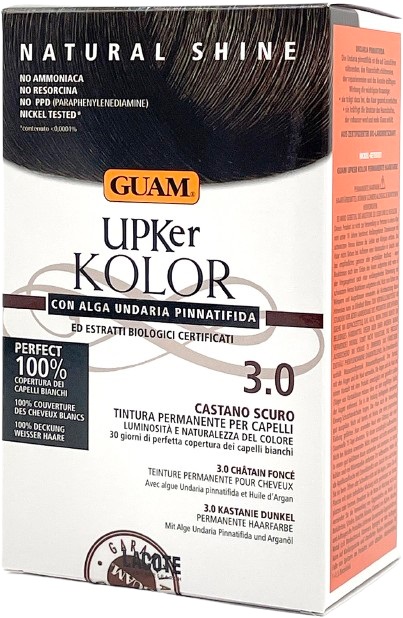 GUAM UPKER KOLOR TINTA CAPELLI 3,0 CASTANO SCURO CON ALGA UNDARIA PINNATIFIDA - FarmaLucia