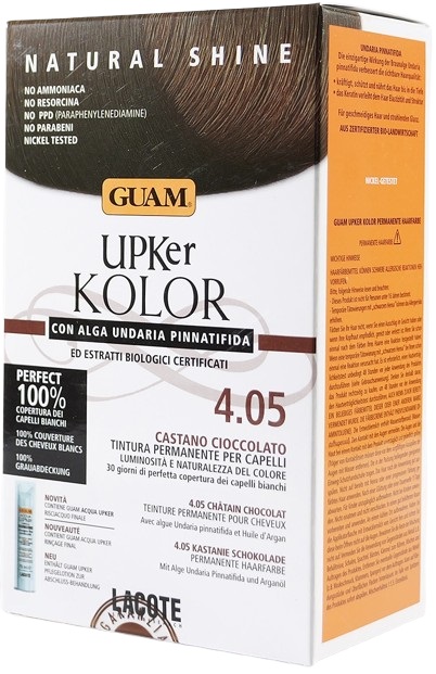 GUAM UPKER KOLOR TINTA CAPELLI 4,05 CASTANO CIOCCOLATO CON ALGA UNDARIA PINNATIFIDA - FarmaLucia