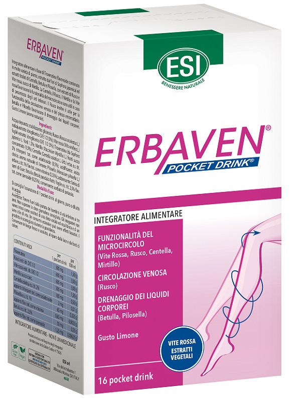 ESI ERBAVEN 16 POCKET DRINK X 20 ML GUSTO LIMONE - FarmaLucia