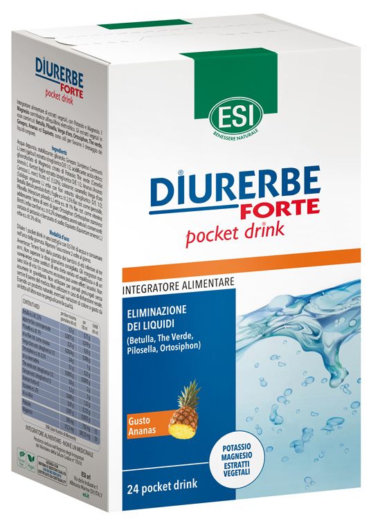 ESI DIURERBE FORTE POCKET DRINK ANANAS 24 X 20 ML - FarmaLucia
