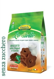FARABELLA BISCOTTI LE STELLE ALLO YOGURT E CACAO SENZA ZUCCHERO 300 G - FarmaLucia