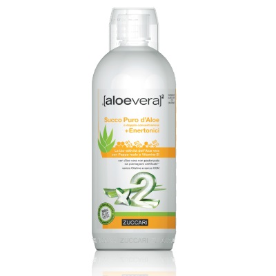 ALOEVERA2 SUCCO PURO D'ALOE DOPPIA CONCENTRAZIONE + ENERTONICI 1 LITRO - FarmaLucia