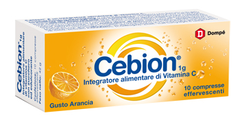 CEBION EFFERVESCENTI VITAMINA C ARANCIA 10 COMPRESSE - FarmaLucia