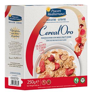 PIACERI MEDITERRANEI CEREALORO FIOCCHI DI RISO CON MAIS E FRUTTI ROSSI 250 G - FarmaLucia