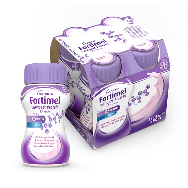 NUTRICIA FORTIMEL COMPACT PROTEIN GUSTO FRUTTI DI BOSCO 4 BOTTIGLIE DA 125 ML - FarmaLucia