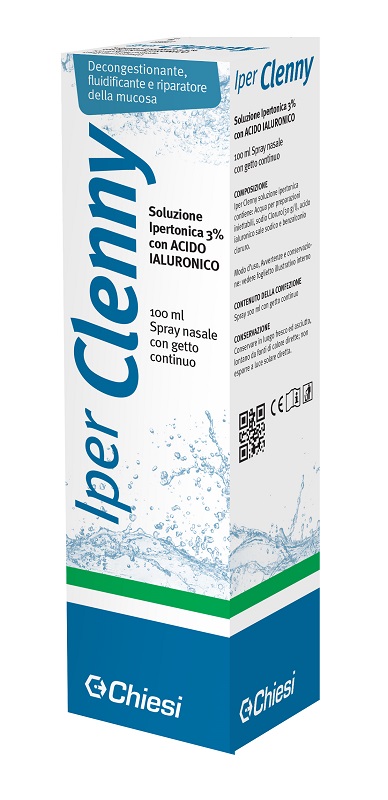 IPER CLENNY SPRAY NASALE EROGAZIONE CONTINUA SOLUZIONE IPERTONICA CON ACIDO IALURONICO 100 ML - FarmaLucia