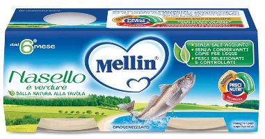 MELLIN OMOGENEIZZATO NASELLO 2 X 80 G - FarmaLucia