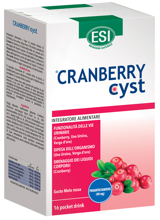 ESI CRANBERRY CYST POCKET DRINK 16 BUSTINE - FarmaLucia