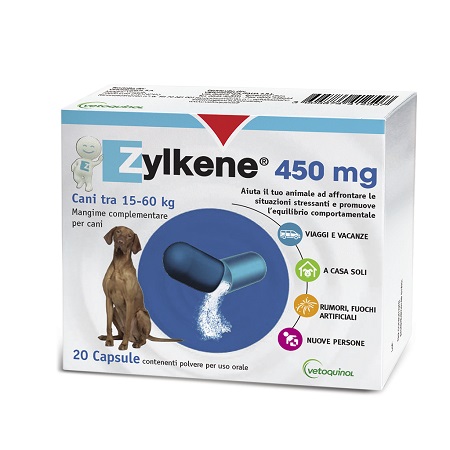 ZYLKENE CANI GROSSA TAGLIA 15-60KG 20 CAPSULE DA 450 MG - FarmaLucia