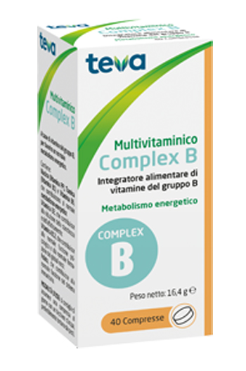 MULTIVITAMINICO COMPLEX B TEVA 40 COMPRESSE 16,4 G - FarmaLucia