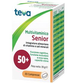 MULTIVITAMINICO SENIOR TEVA 30 COMPRESSE 39 G - FarmaLucia