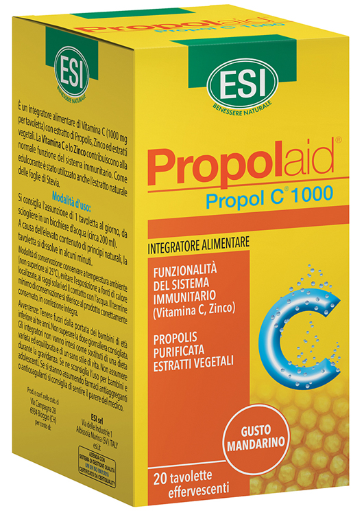 ESI PROPOLAID C 1000 20 TAVOLETTE EFFERVESCENTI - FarmaLucia