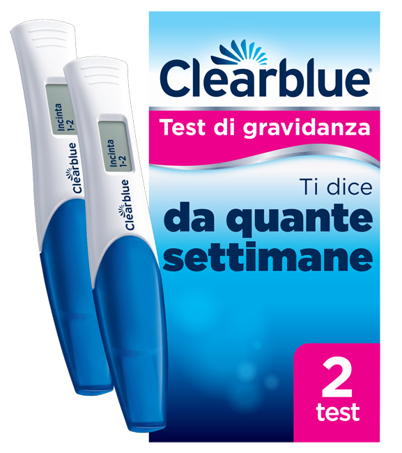 TEST DI GRAVIDANZA CLEARBLUE CON INDICATORE DELLE SETTIMANE 2 PEZZI - FarmaLucia