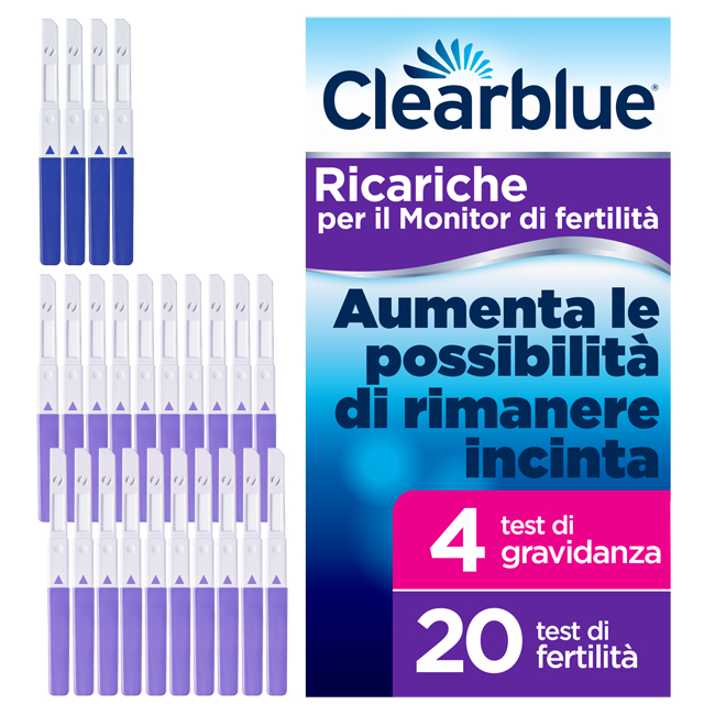 MONITOR DI FERTILITA' CLEARBLUE ADVANCED IN STICK 20 PEZZI + 4 TEST DI GRAVIDANZA - FarmaLucia