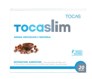 TOCASLIM CREMA DI CIOCCOLATO E NOCCIOLA 20 BUSTE DA 18 G - FarmaLucia