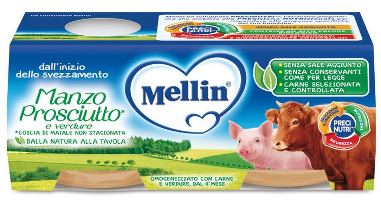 MELLIN OMOGENEIZZATO MANZO PROSCIUTTO CON VERDURE - FarmaLucia