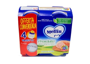 MELLIN OMOGENEIZZATO PROSCIUTTO 4 X 80G - FarmaLucia