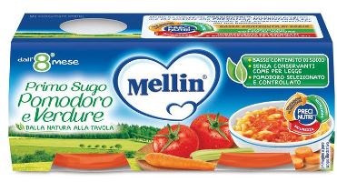 MELLIN PRIMO SUGO POMODORO E VERDURE 2 VASETTI DA 80 G - FarmaLucia