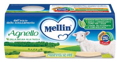 MELLIN OMOGENEIZZATO AGNELLO 2 PEZZI X 80 G - FarmaLucia