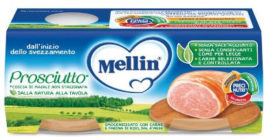 MELLIN OMOGENEIZZATO PROSCIUTTO 2 PEZZI X 80 G - FarmaLucia