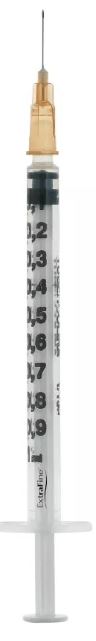 SIRINGA PER INSULINA EXTRAFINE TUB 1ML 100 UI AGO REMOVIBILE 26 GAUGE 0,45X12 MM 1 PEZZO - FarmaLucia